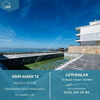 Havuzlu Sitede Deniz Manzaralı Sıfır 2+1 Daireler