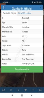 Tekirdağ Saray Kurtdere Köyünde Asfalt Cephe Parsellerimiz Satılıktır