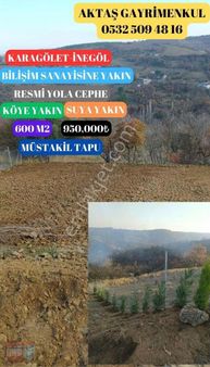 Aktaş 'tan İnegöl Karagölet Te Resmi Yola Cepe Tarla