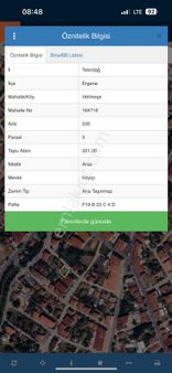Ergenenin Velimeşe Mahallesinde Çarşı İçerisinde Yatırımlık Arsa!!!