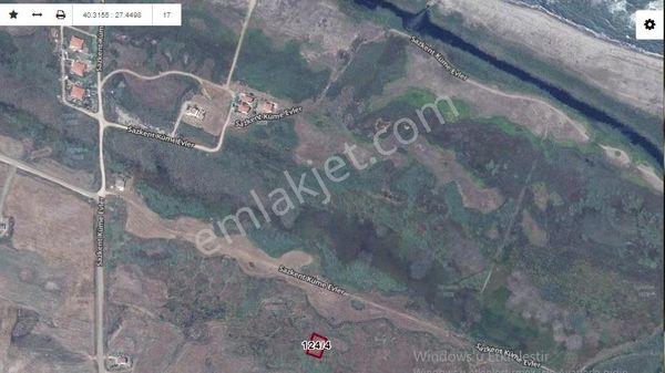 Çanakkale Biga Gerlengeç Köyü Satılık Arsa , 441 M2 Arsa Yolu Var Denize Yakın