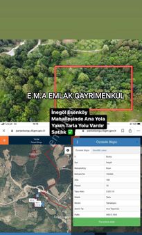 E.m.a Emlak Gayrimenkul Güvencesinde İnegöl Esenköyde Satılık 3.537 M2 Tarla