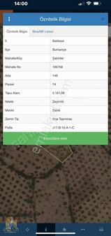 Emlak 58,den Burhaniyhe Şahinler Köy Civarı 5,161m2 Zeytinlik