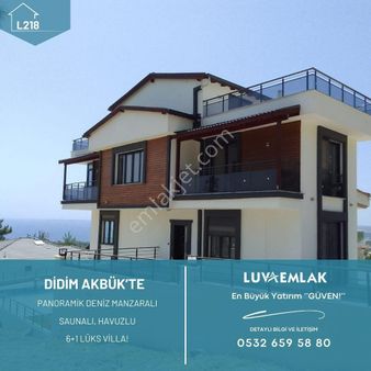Didim Akbükte Deniz Ve Doğa Manzaralı Havuzlu Saunalı 6+1 Villa