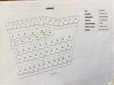 Şok Şok Şok Manisa/turgutlu Akçapınar Mahallesinde Satılık Koperatif Arsa