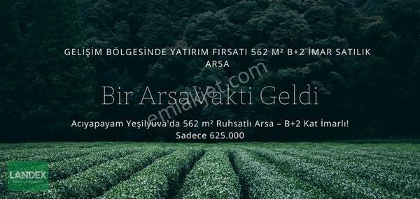 Gelişim Bölgesinde Yatırım Fırsatı 562 M² B+2 İmar Satılık Arsa