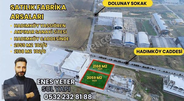 Sulyapıdan Akpınar Sanayi Sitesinde Cadde Cepheli 2 Arsa