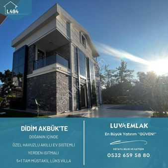 Didim Akbük’te Tam Müstakil Havuzlu Bahçeli Otoparklı Sıfır 5+1 Villa