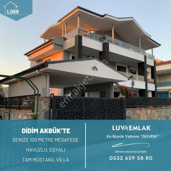 Didim Akbük Te Şahane Manzarası İle Denize100mt Mesafede Satılık 6+1 Villa