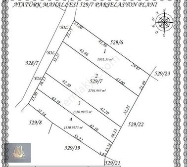 Dostum Gayrimenkul'den 1351 M2 Satılık Mükemmel Konumda Tarla...