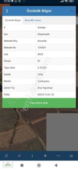 Antalya Döşemealtı Kovanlık..tarlamızın Yol,su,elektrik Vardır..