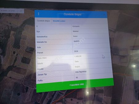 Kırklareli İnece Beldesinde Satılık 1480 M2 Bağ Yeri