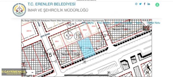 Erenler Uluyol Caddesine Cephe 928 M² Ticari Arsa