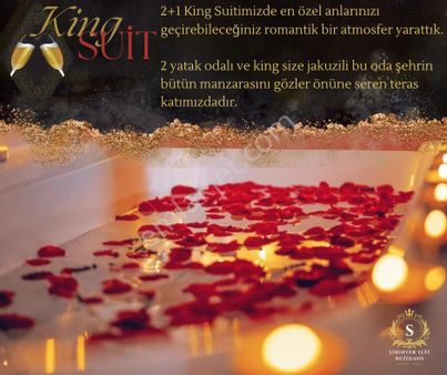 Jakuzili King Suit/ Balayı Suiti Şirinyer Elit Residance' Ta