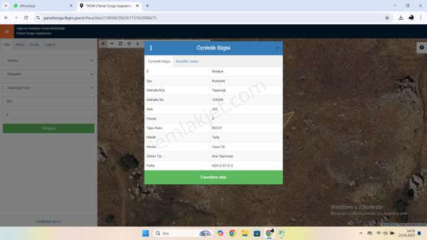Antalya Da Yaylada Müstakil Yatırımlık