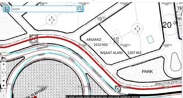 Mimarsinan Organize Girişinde 1610 M2 İşyeri Arsası