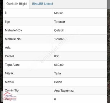 New Form'dan Çelebili Köyünde Satılık Arazi