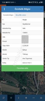 Seydikemer Sekide Müstakil 5200 M2 Bahçe Nitelikli Satılık Parsel