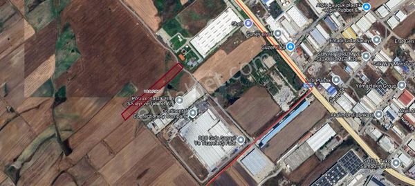 Ergene Sanayi Bölgesinde Sanayi İmarlı Tarla P.no 5825 M