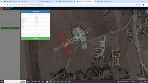 Çorum Merkez Yaydiğin Köyü Cemilbey Yolu Yakını Tarlada Hisse