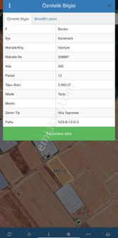 Karamanlı Hürriyet Mahallesinde Seraların Olduğu Bölgede Yolu Suyu Mevcut 3960m2 Tarla