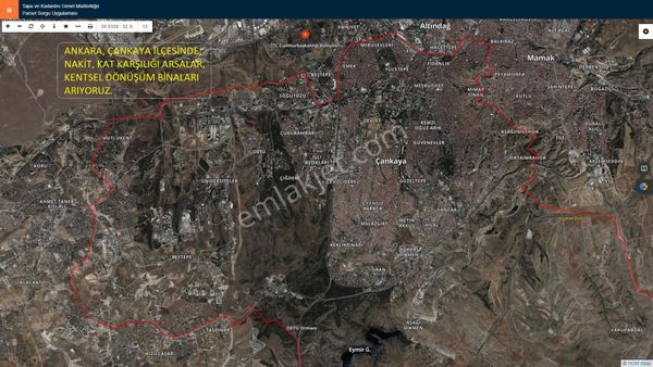 Ankara, Çankaya'da İmarlı Arsa Ve Kentsel Dönüşüm Yapılacak Binalar Arıyoruz..