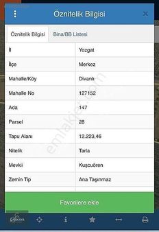 Çankaya Emlaktan Satılık Tarla