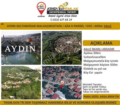 Aydın-sultanhisar-malgaçmustafa-arsa-44m2 İmarlı