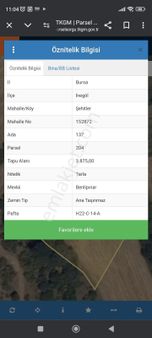 Bursa İnegöl Şehitler Köyünde 3.875.00m2 Satılık Tarla