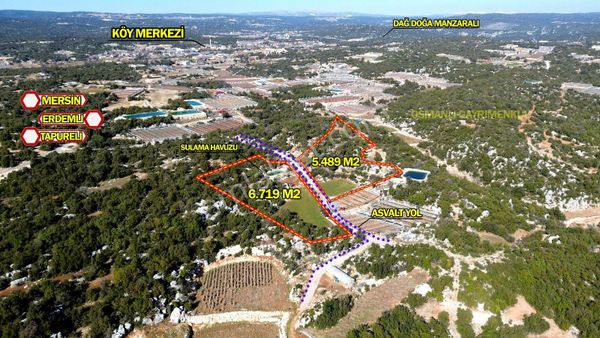 Mersin Erdemli Tapurelide 12.200 M2 Satılık Tarla 2 Ayrı Parsel