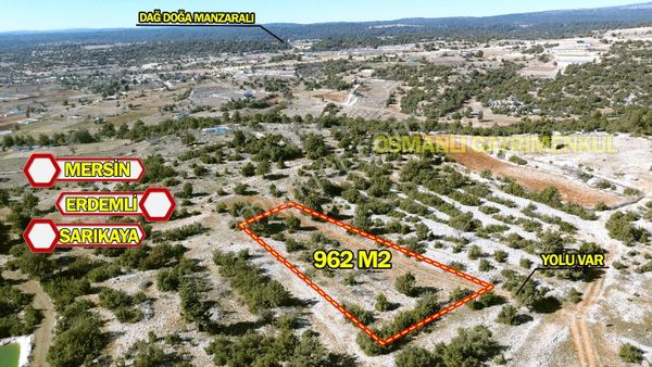 Mersin Erdemli Sarıkaya 962 M2 Fırsat Yatırımlık Yaylalık Parsel