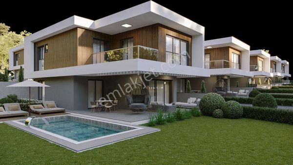 **rs Netten** Kuşadası Soğucakta 4+1 Özel Havuzlu Deniz Manzaralı Satılık Villa