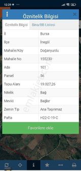 Eylül Emlak Tan Bursa İnegöl Doğanyurdu Satılık Yatırım İcin Uygun Arazımız Satışa Cıkmıştır