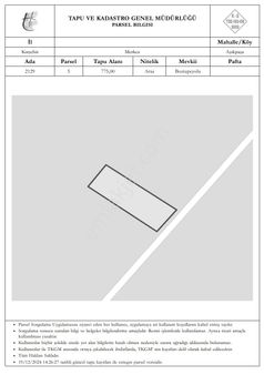 Aşıkpaşa Mah.(((2129))) Ada Parsel (((5))) = (((775))).m2.