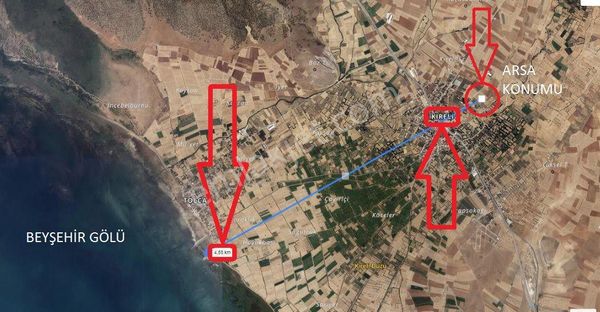 Hüyük'de Beyşehir Gölüne 4.5 Km Mesafede Satılık 477 M2 İmarlı Arsa