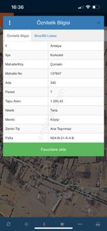 Korkuteli Çomaklı Köyiçi İmarlı Parsel