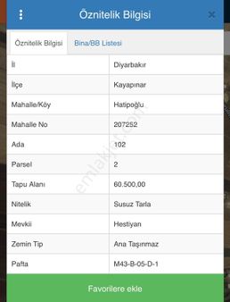 Kayapınar Urfa Yolu Üzeri Hatipoğlunda 630 M2 Satılık Arsa