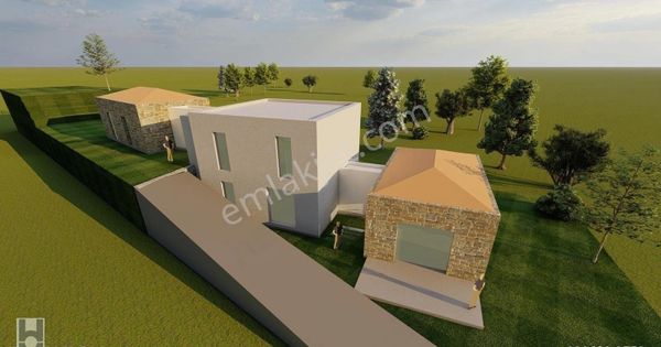 Bodrum'da Satılık Müstakil Yeni Ev Tek Katlı Büyük Bahçeli villa Özel Olarak Tasarlanmış Yeni Yapım