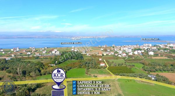 Lapseki'de Ful Boğaz Manzaralı Satılık Arsa