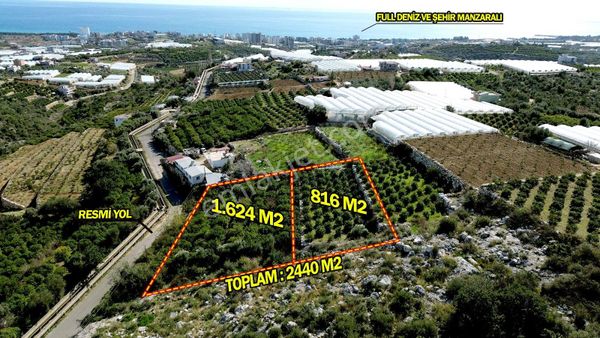 Erdemli Kocahasanlı Deniz Manzaralı 2 Ayrı Parsel Bahçe