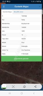 Tekirdağ Saray Büyükyoncalıda Satılık Arsa