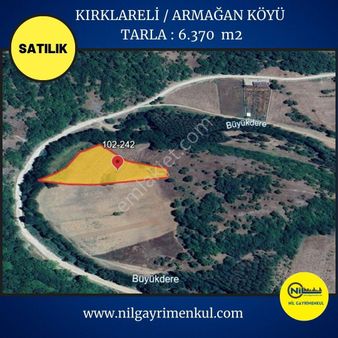 Kırklareli Merkez Kocadere Mevkii Dere Boyu 6.370 M2 Satılık Arazi