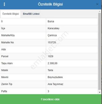 Karacabey Çamlıca Mah. Yatırımlık 2300 M2 Tarla