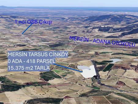 Mersin Tarsus Cinköy Mah. Yol Cepheli Satılık Tarla Arazi