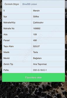 829 M2 Tarla Satılık