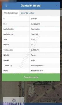 Acıpayam'da Satılık Hobi Bahçesi Tarla (2.033m2)