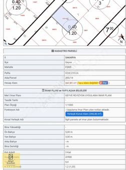 Fırsat! Geyve Tepecikler'de 3 Kat İmarlı Arsa