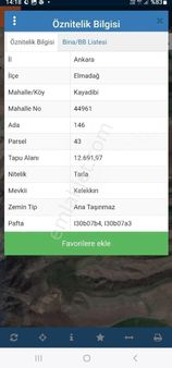 Elmadag Kayadibinde Satlık Tarla Mandırave Çiftlik Yapılabilir