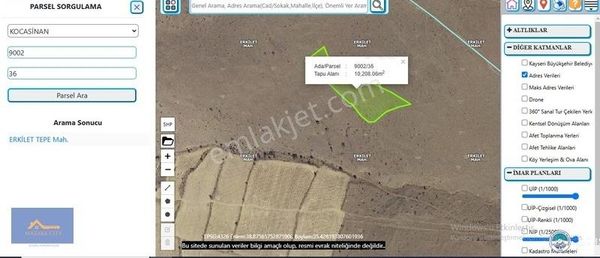 Mazaka Cıty'den Etkilet Tepe Mah Satılık 10.208 M2 Tarla