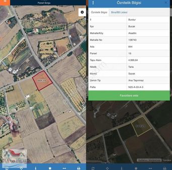 Bucak Alaattin Mahallesinde Asvlat Dört Yol Ağzında Kupon Tarla